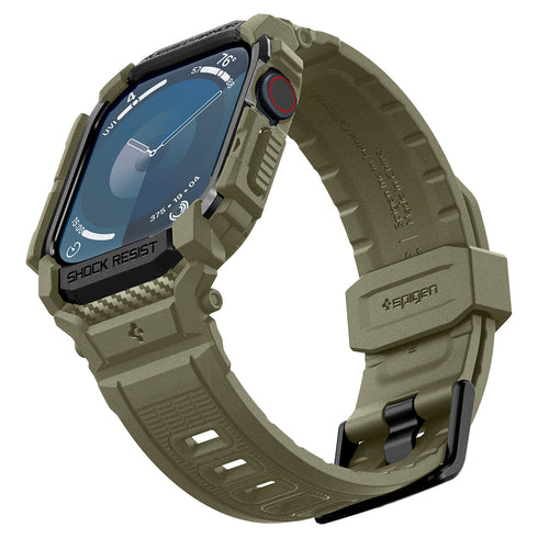 Spigen Apple Watch 11/10 Series Case+Band – Rugged Armor Pro